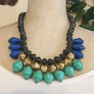 Vintage Teng Yue handmade chunky bead necklace